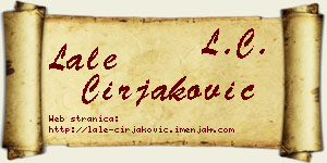 Lale Ćirjaković vizit kartica